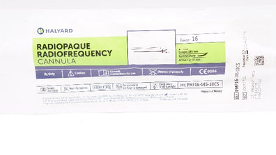 Halyard PMF16-145-10CS Radiopaque Radiofrequency Cannula 16G, 145mm x 10mm